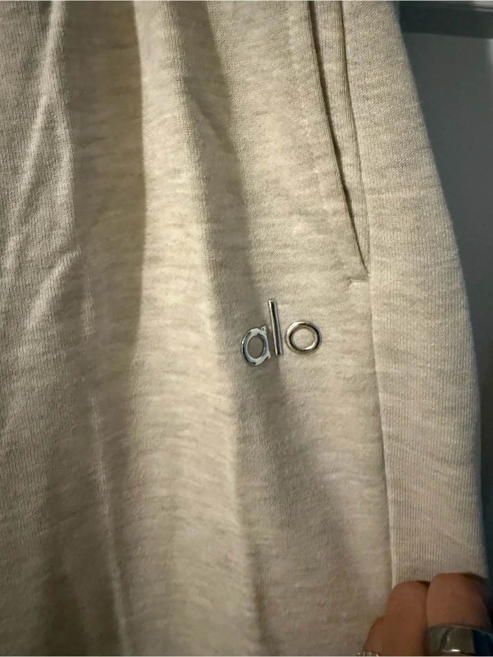 ALO Yoga oatmeal heather  Wide-Leg Lounge Pants